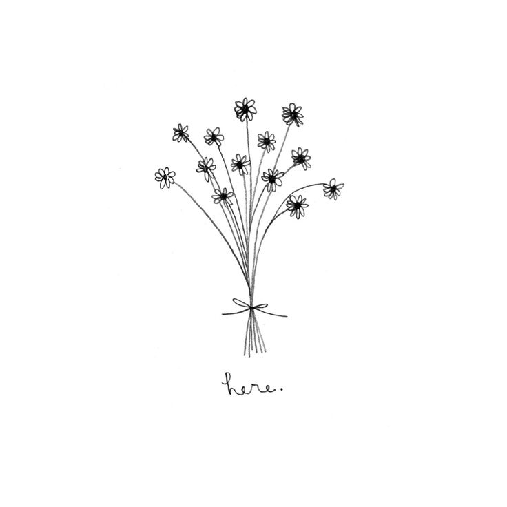 a black and white drawing of flowers with the word love written on it in cursive writing