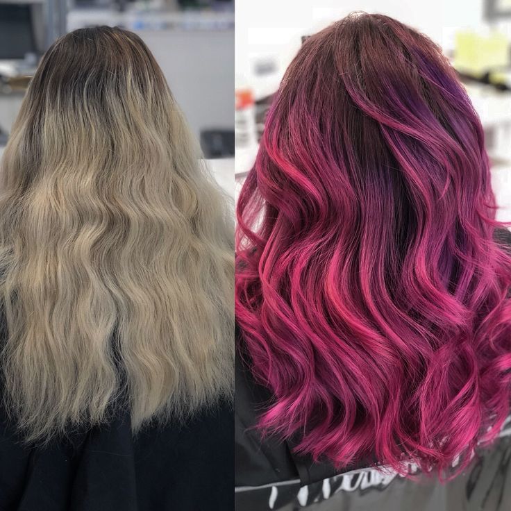 Pravana Magenta Hair, Magenta Short Hair, Dark Pink Balayage, Pink Hair Ideas Brunettes, Maroon And Pink Hair, Hot Pink Balayage, Magenta Balayage, Magenta Hair Colors, Pink Hair Highlights