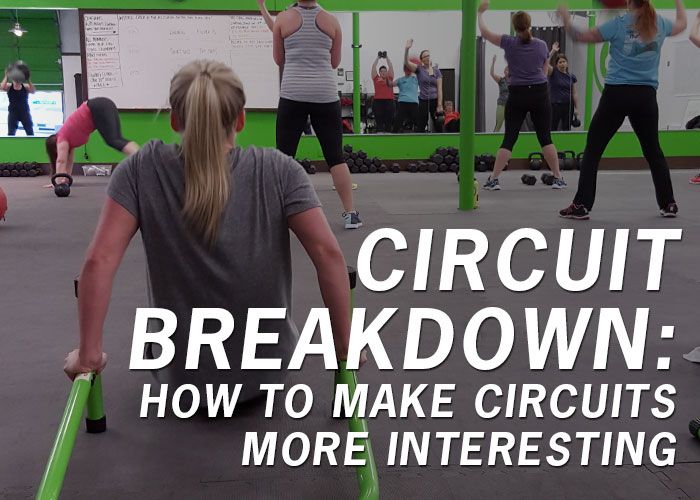 a group of people in a gym with the words circuit breakdown how to make circuit's more interesting