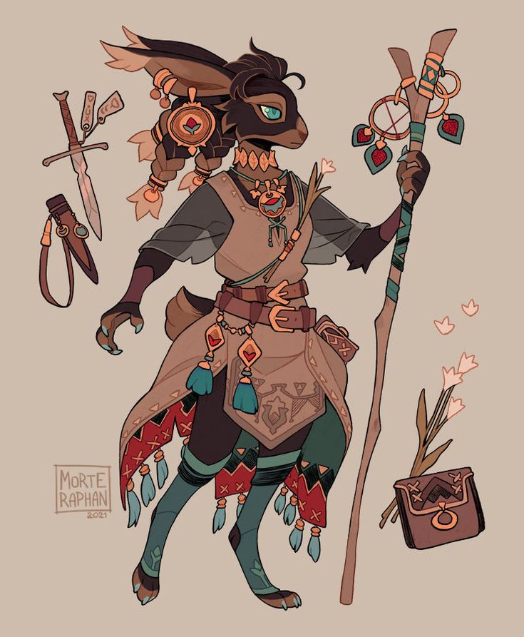 Rabbit Folk Dnd, Dnd Rabbitfolk, Harengon Druid, Harengon Dnd Art, Rabbit Fursona, Rabbit Character Design, Rabbit Oc, Rabbit Folk, Dnd Druid