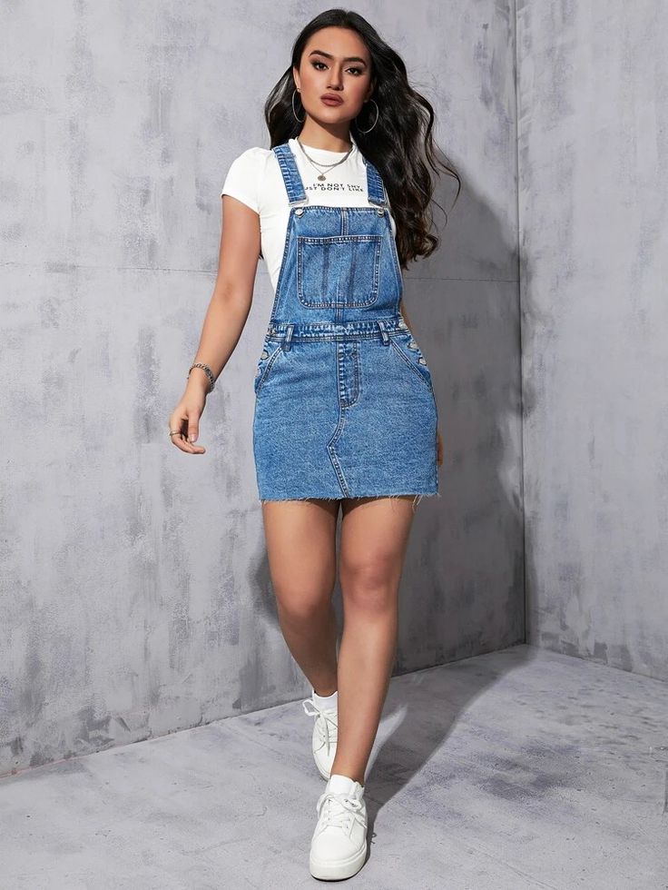 Jean Skirt Overalls Outfit, Skirt Overalls Outfit, Feminine Things, Sketch Images, Ladies Suits, Dungaree Skirt, Overalls Outfit, Suit Jumpsuit, Denim Skirt Outfits