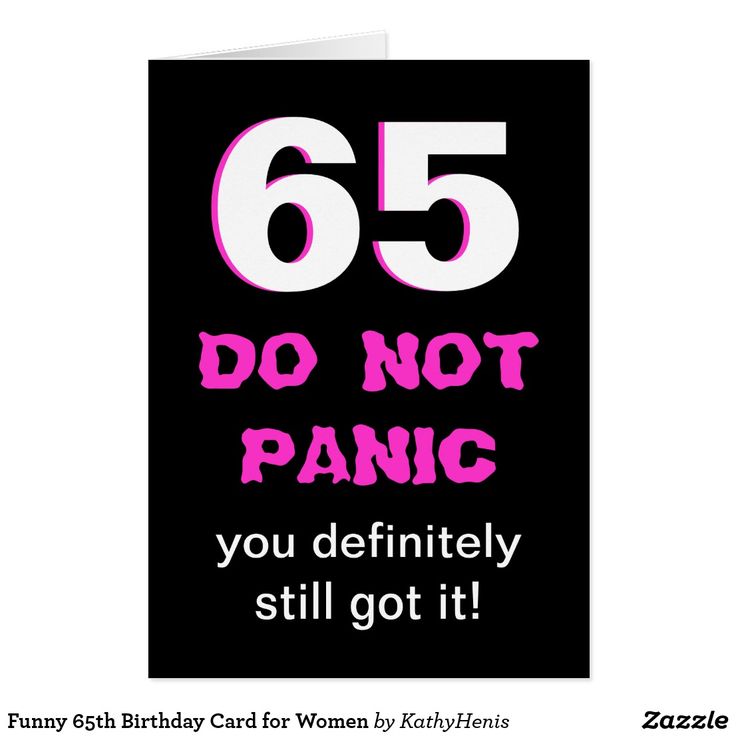 Funny Cards For 65th Birthday - Printable Templates Free