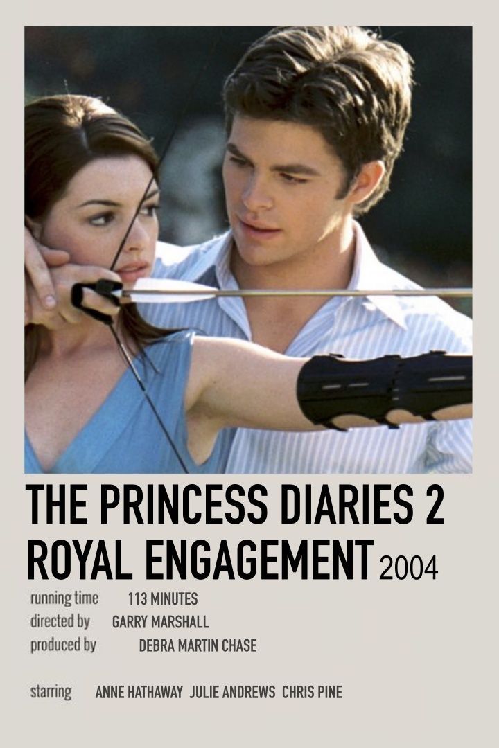 the princess diaries 2 royal engagement poster with an arrow and bow in front of a young man