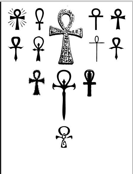 an image of various symbols in the form of an egyptian cross and an obelisk