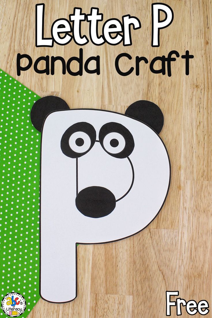 the letter p is for panda craft