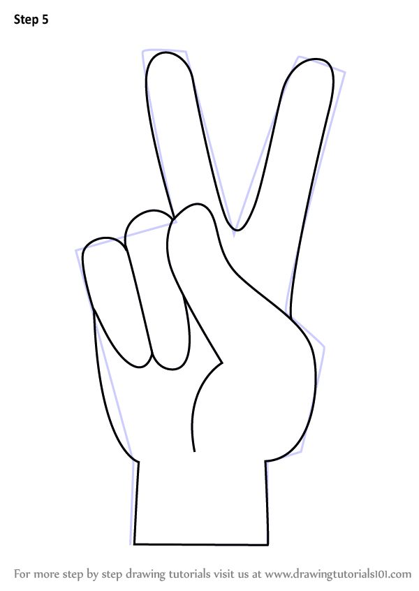 a hand making the v sign with one finger and two fingers in the other direction