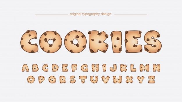 the cookie font and numbers are made up of cookies