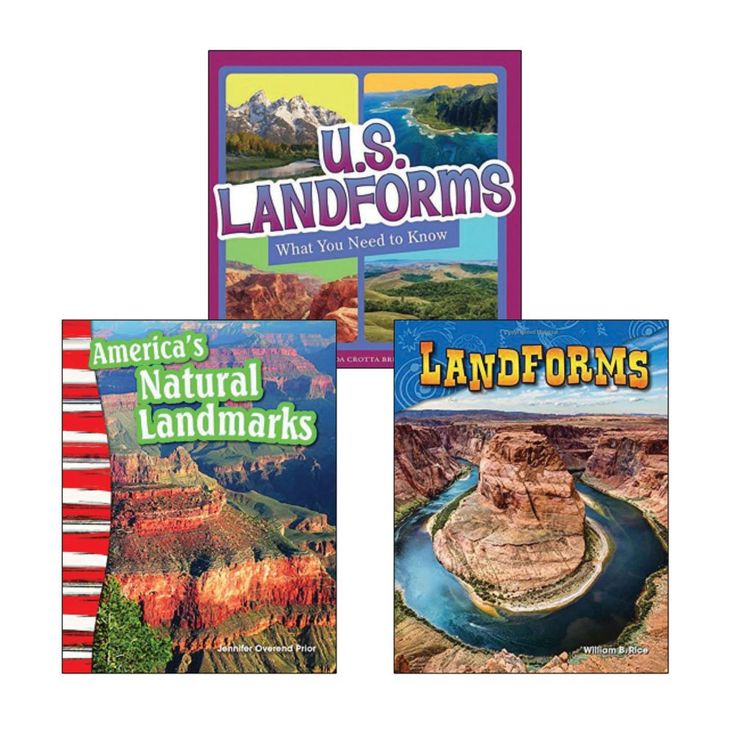 three books about landforms and the united states