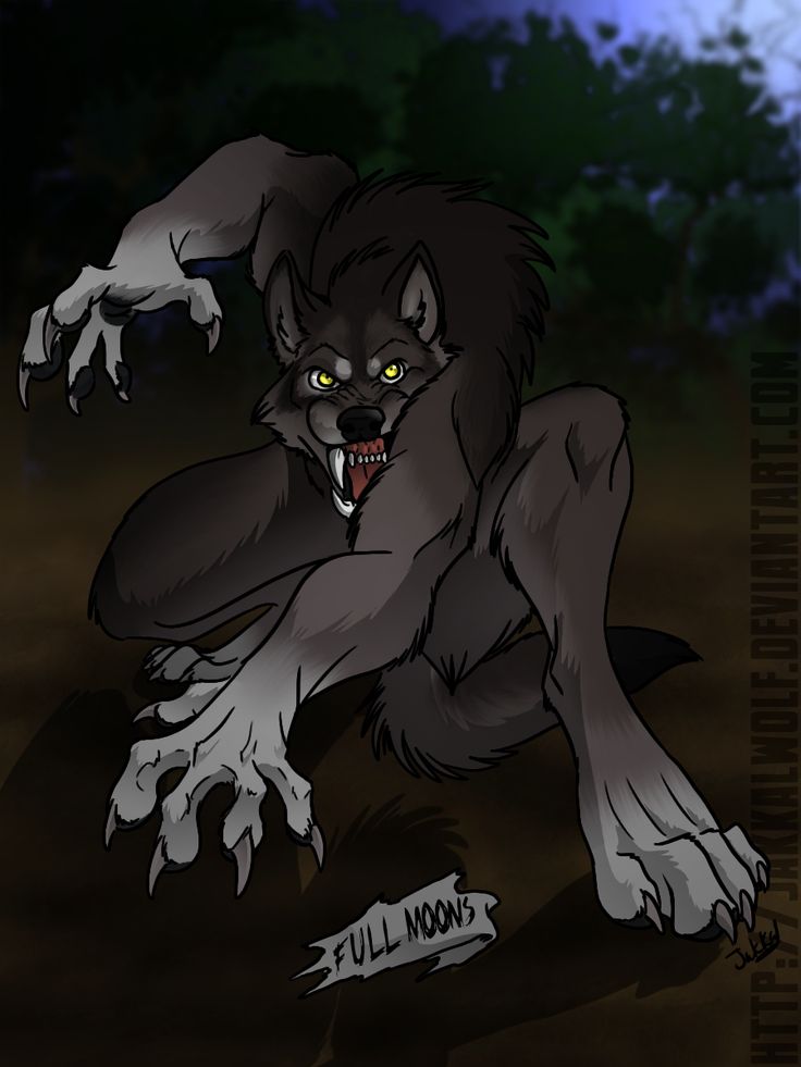 an evil wolf is running in the dark with its mouth open and claws out,