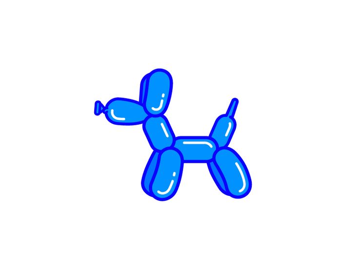 an image of a balloon dog floating in the air