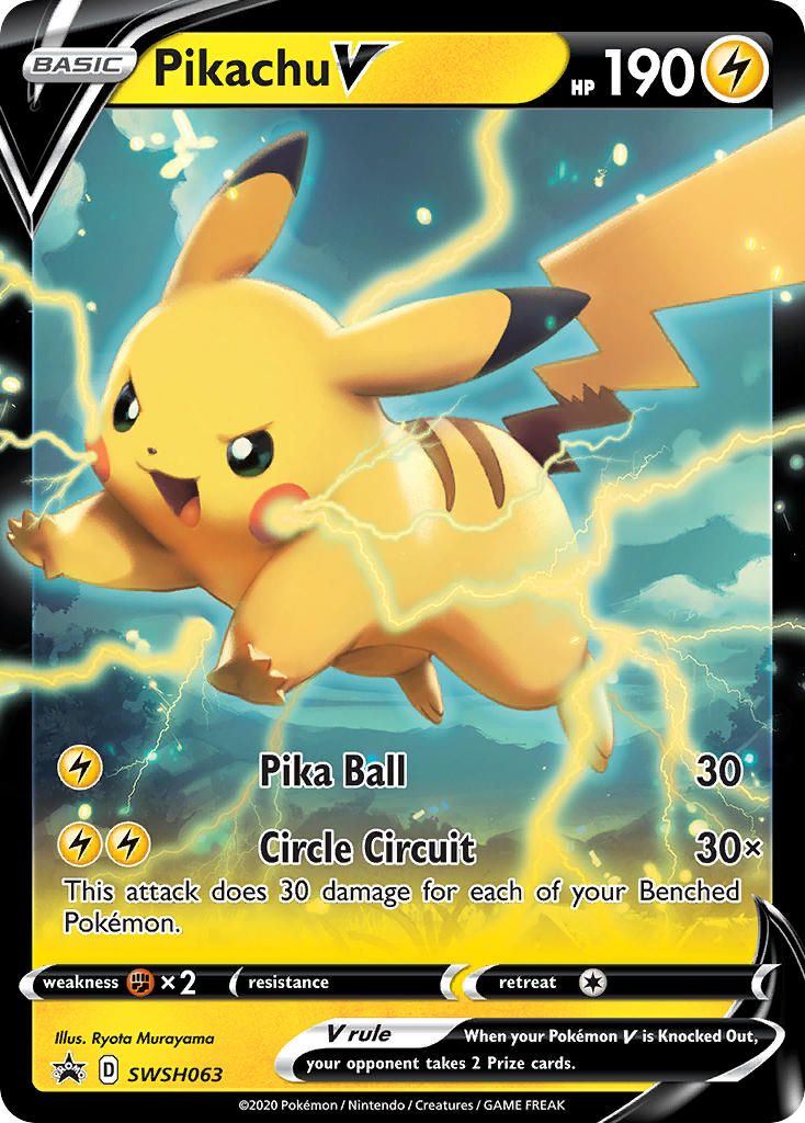 the pikachu pokemon trading card has been changed to include an image of lightning