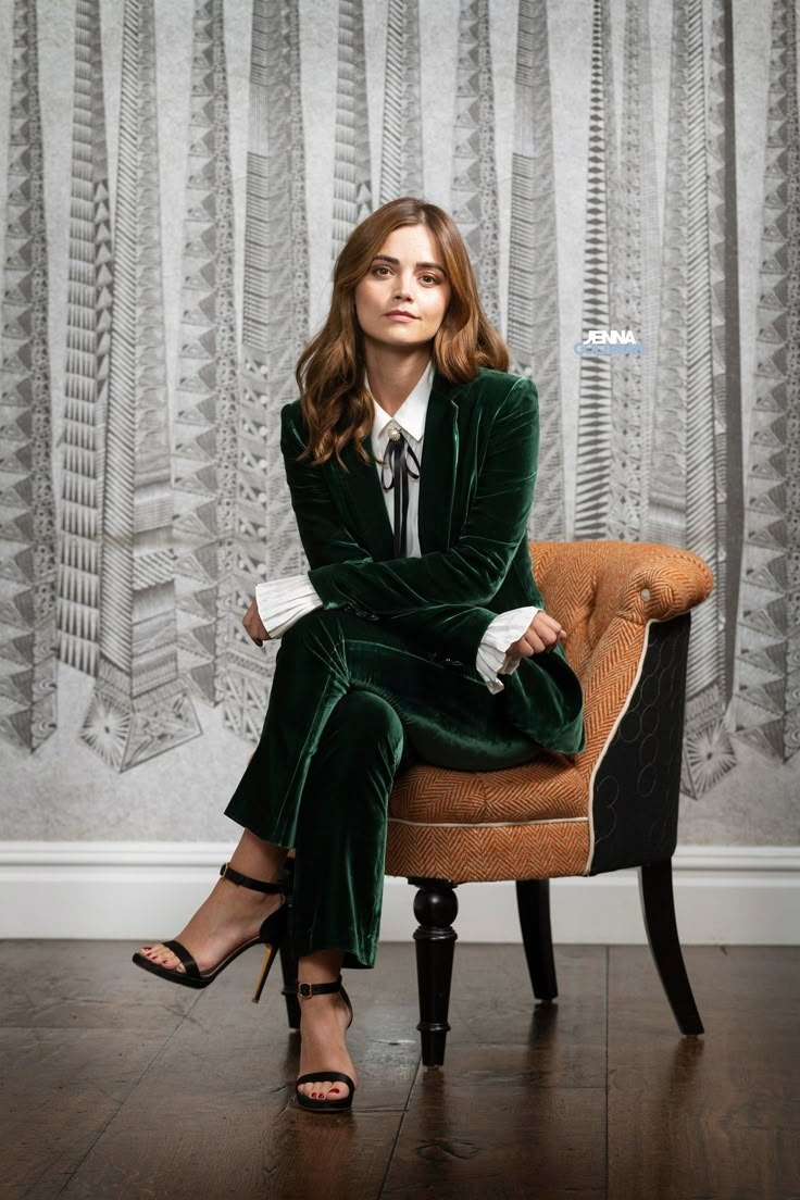 Day three six three Velvet Pant, Women In Suits, Prom Outfit, Lil Pump, Woman Sitting, Woman Suit Fashion, Jenna Coleman, Perfect Pant, Reference Pictures