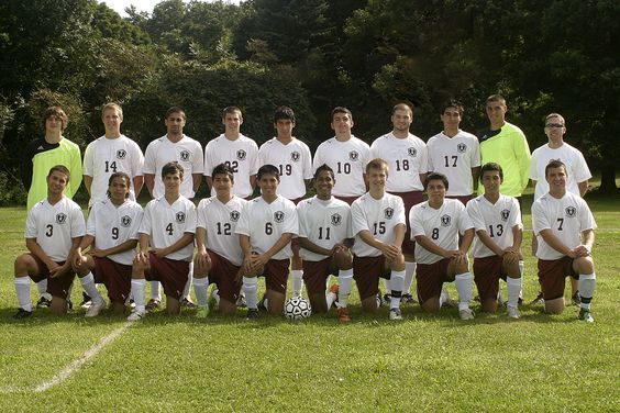 the soccer team is posing for a group photo