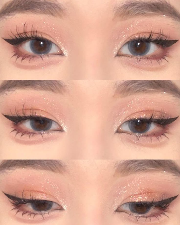 Make Up Ideas School, Douyin Makeup Inspiration, Pretty Korean Makeup, Eyeshadow Ideas Simple, Epicanthic Fold Makeup, Makeup Asiatico, Cute Korean Makeup, Douyin Eye Makeup, Membentuk Alis