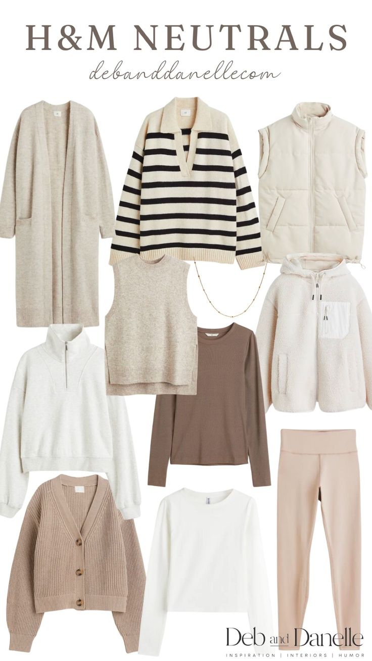 Closet Minimalista, Neutral Aesthetic Outfits, Boston Clogs Outfit, Beau Hijab, Cozy Outfit Ideas, Hm Outfits, Vsco Outfits, How To Have Style, Neutral Fall Outfits