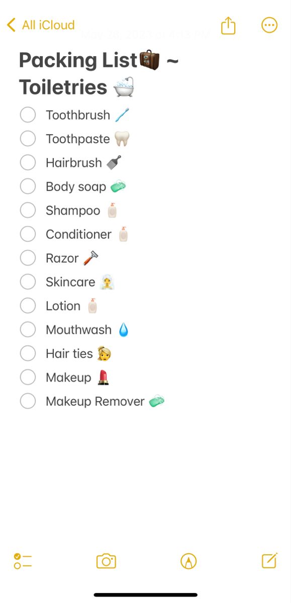 the list for packing lists is shown in this screenshoto screen shot, which shows how many items are stored