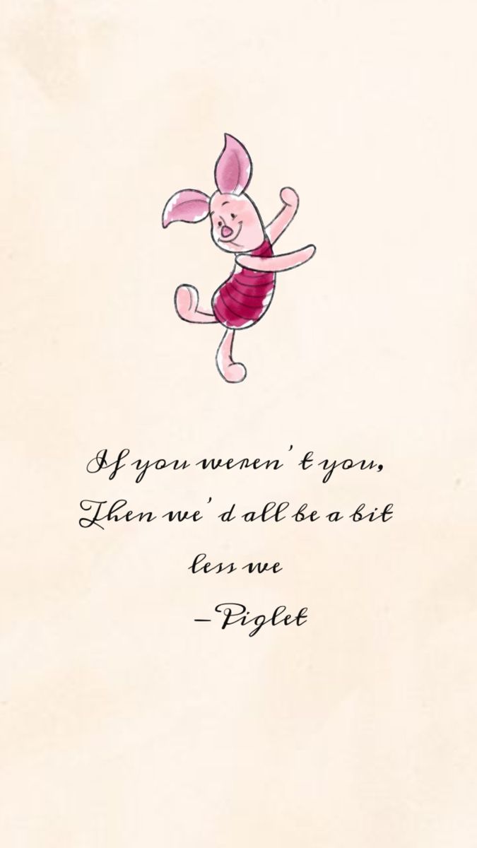 a drawing of a pink pig flying in the air with a quote above it that says if you weren't you then, we'd all get a bit as sit less one - peple