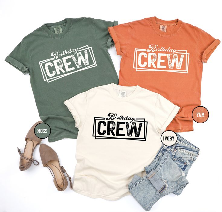 Birthday Crew Shirt, Birthday Group T-Shirt, Birthday Team Tees, Birthday Party T-shirt, Comfort Colors Shirt, Birthday Squad Outfit Gifts HOW TO ORDER: - Please, check and review all the photos. - Select your T-shirt size from the selection box. - Select your T-shirt color from the selection box. - Personalization box is only for design color information, enter your design or text color in the personalization box (see images for options) UNLESS otherwise indicated. - Select the quantity. - Add to cart. - Complete checkout! PRODUCT DETAILS: *Comfort Colors Brand *6.1 oz., 100% ringspun cotton *Preshrunk, soft-washed, garment-dyed fabric *Twill taped shoulder-to-shoulder *Sleeves and bottom hem expertly double-needle stitched * UNISEX SIZING, not a Women's size! * Retail fit * Pre-shrunk * Group Birthday Shirts Ideas, Birthday T Shirts Ideas For Group, Group Tshirt Ideas Friends, Group Tshirt Ideas, Birthday Group Outfits, Birthday Tshirts Group, Birthday Crew Shirts Ideas, Jamaica Party, Birthday Group Shirts