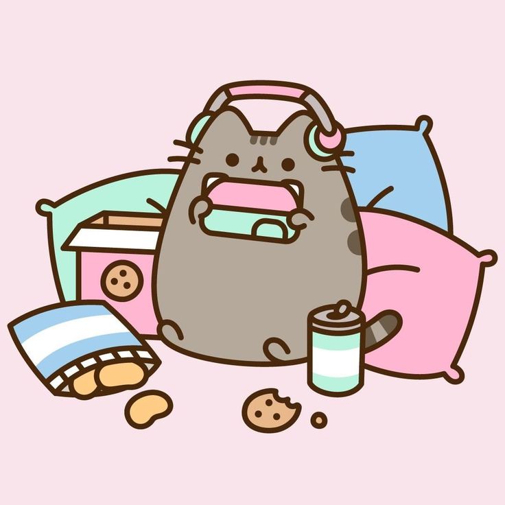 a cat sitting on top of a couch next to some cookies and other things in front of it