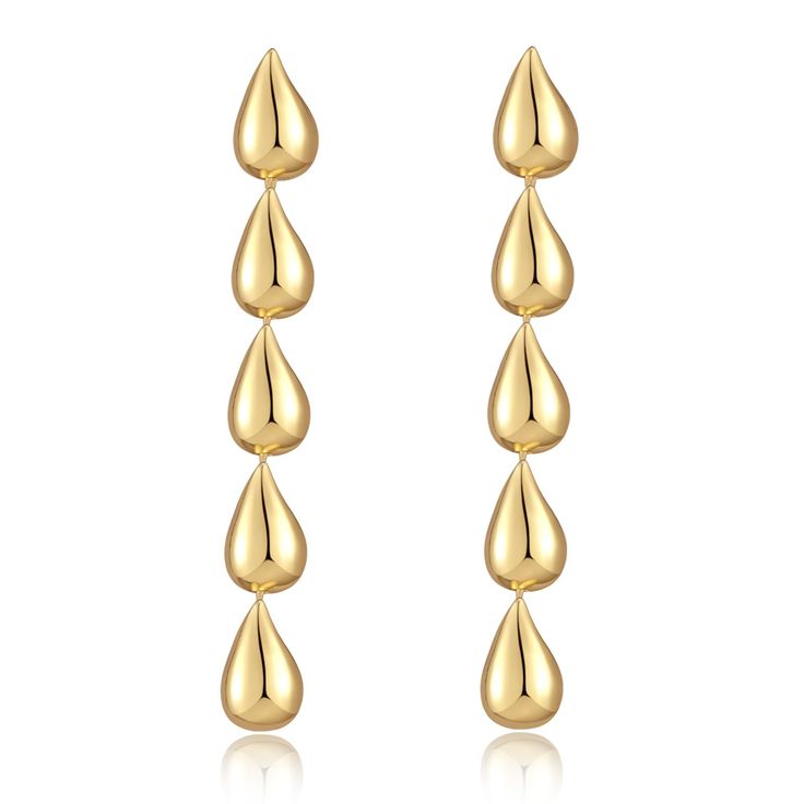 PRICES MAY VARY. 【High Quality Material】Waterdrop earrings come in 14k gold plated alloy. Long lasting bright, nickel free and lead free. Hypoallergenic and suitable for daily wear. 【Perfect Gold Chunky Earrings】The design of these gold waterdrop earrings are simple yet bold enough to be perfect for everyday wear. Long gold earrings sparkles at every angle. 【Gold Statement Earrings】The sizes of these three long waterdrop earrings are 2.7 inches long and 4.4g ,short waterdrop earrings 1.9inches a Gold Chunky Earrings, Waterdrop Earrings, Long Gold Earrings, Chunky Earrings, Gold Dangle Earrings, Gold Statement Earrings, Statement Earring, Long Drop Earrings, Sparkle Earrings