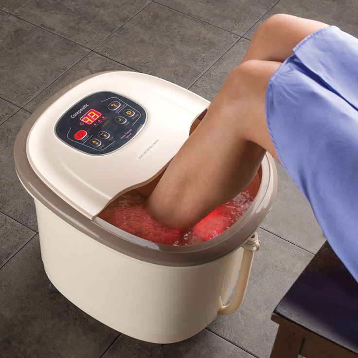 The Hydrotherapy Heated Foot Bath - Hammacher Schlemmer Foot Reflexology Massage, Acupressure Massage, Hammacher Schlemmer, Spa Night, Reflexology Massage, Foot Spa, Foot Bath, Baby Massage, Bath Spa