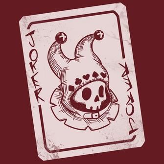 a playing card with a skull on it