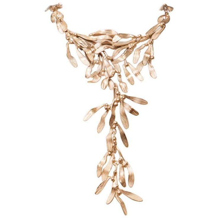 Ambre & Louise Multi Leaf Statement Necklace With Removable Drops French Aesthetic, Feminine Necklace, Branch Necklace, Floral Branch, Aesthetic Movement, Pearl Jewelry Necklace, Leaf Jewelry, Everyday Necklace, Couture Vintage