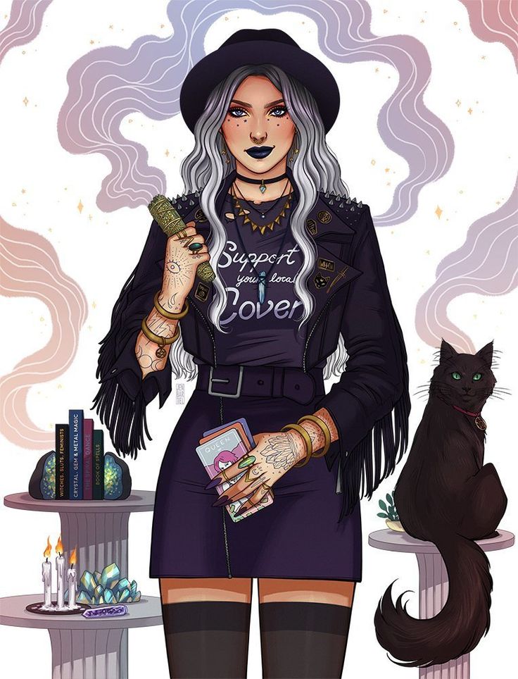 This was drawn by Jen Bartel. You can find a lot of her art on twitter @heyjenbartel Jen Bartel, Arte Aries, Witch Drawing, Witch Characters, Arte Punk, Posca Art, Modern Witch, Goth Art, Witch Art