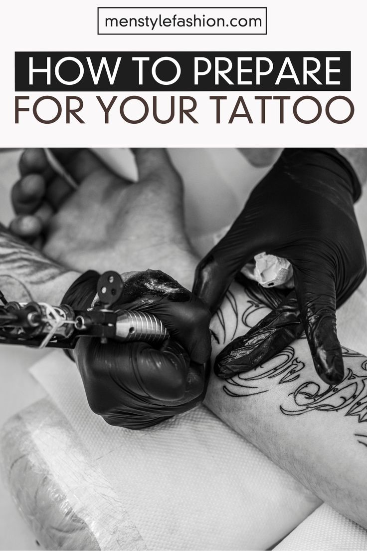 a tattoo artist getting inked on his leg with the words how to prepare for your tattoo