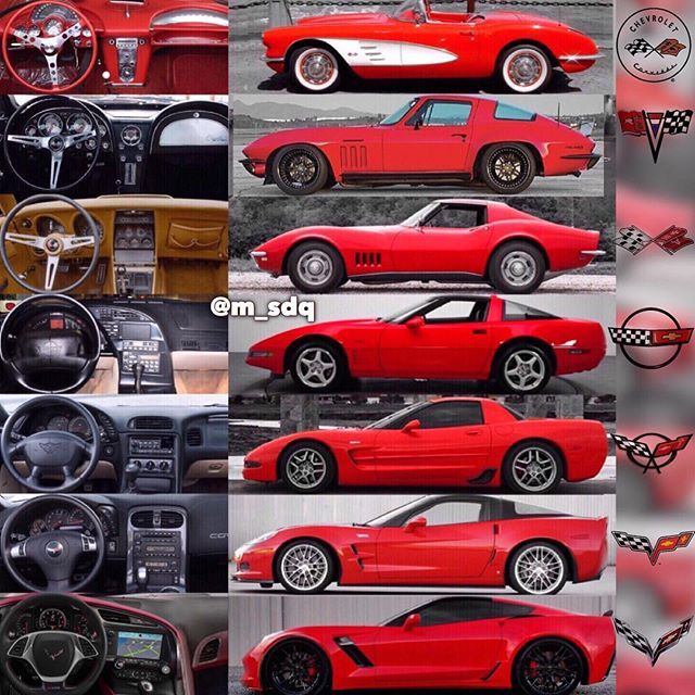 red sports cars are shown in this collage