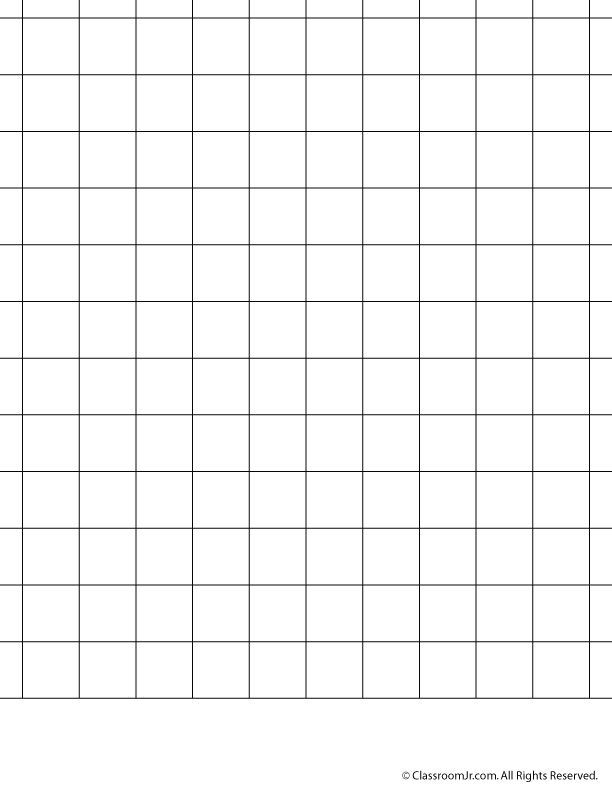 a graph paper with squares and lines on it