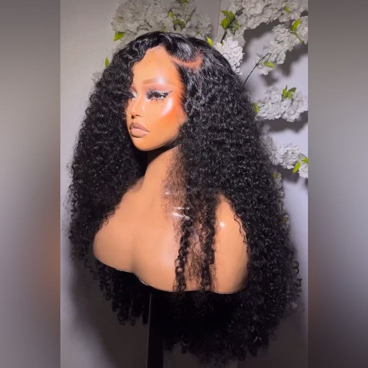 One Of Our Best Selling . Not Your Regular Luxury V-Luxe Curly Unit For Queens Only Luxurious Available As Seen Length :26 Inches Custom Raw Curly Frontal Wig Wig Cap Comes With Band For Better And Custom Fitting 100% Virgin Hair Wig Ponytail Wig Styles, Curly Flip Over Wig, Curly Hairstyles Wig, Wig Hairstyles Curly, Big Curly Wig, Curly Frontal Wig, Burlesque Hair, Tight Curly Hair, Wig Inspiration