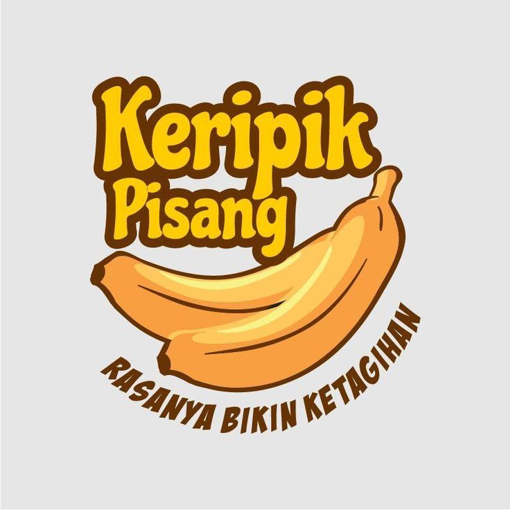 the logo for kerippik pisang is shown in yellow and brown