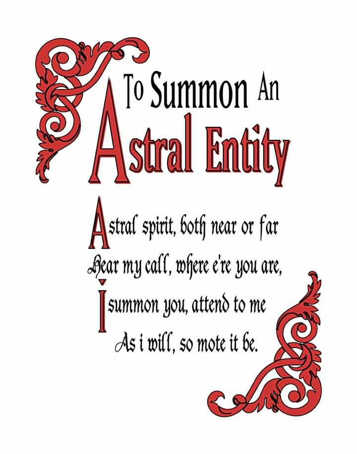 a poem written in red and black ink on white paper with the words to summon an astral envy