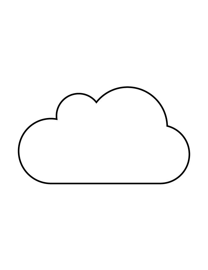 a black and white drawing of a cloud