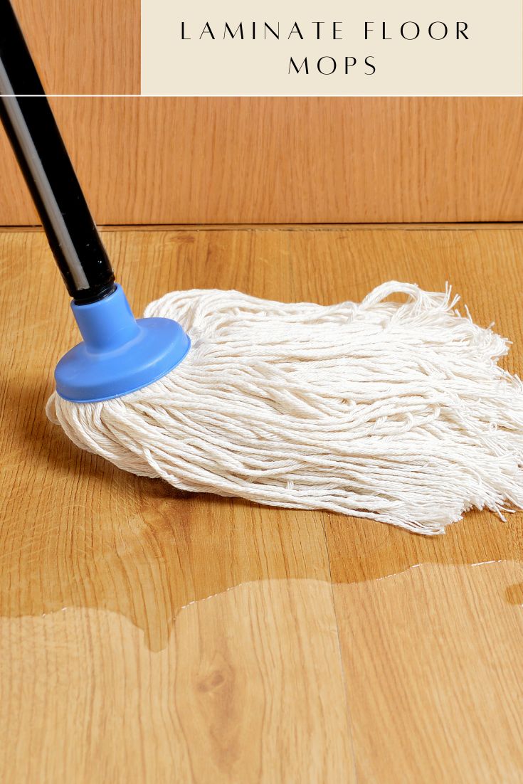 a mop is laying on the floor next to a wood floor that has been cleaned