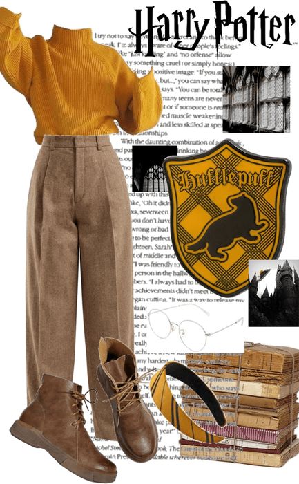 Harry Potter Houses Outfits, Harry Potter Outfit, Hufflepuff Outfit, Harry Potter Day, Harry Potter Dress, Hogwarts Outfits, Harry Potter Girl, Harry Potter Games, Cute Harry Potter