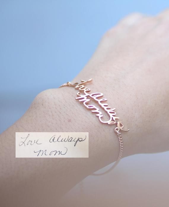 Handwriting Bracelet  Custom Actual Handwriting Jewelry  image 1 Custom Handwriting Jewelry, Handwriting Bracelet, Handwriting Necklace, Signature Bracelet, Handwriting Jewelry, Onyx Necklace, Infinity Ring, Name Bracelet, Keepsake Gift