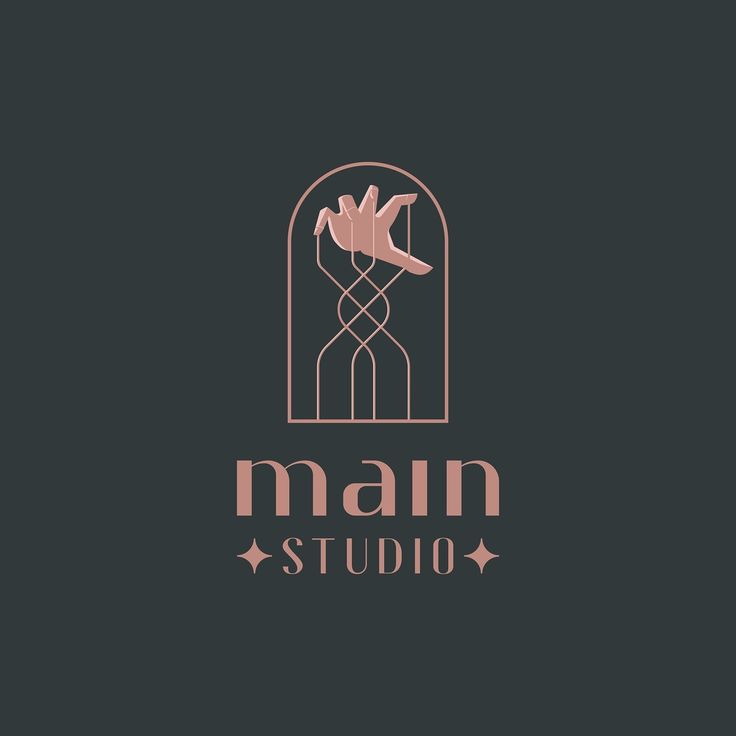 the logo for main studio, which is designed to look like a bird in a cage