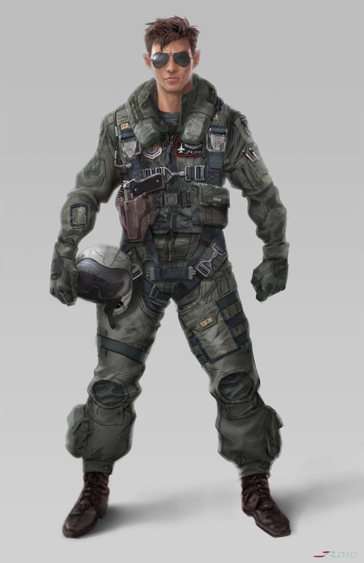 Fighter pilot, Character design, Concept art characters