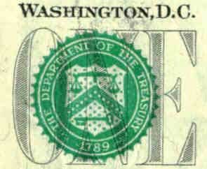 the washington d c stamp is shown in green