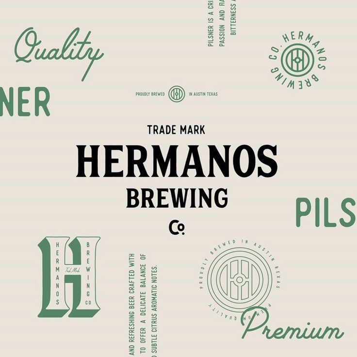 some type of beer that is in the middle of different types of logos and lettering