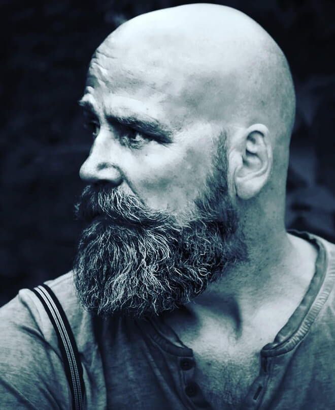 The best beard styles for bald men! If you are a bald man, then you need to grow any kind of beard! These beard styles are all pretty awesome! #mensbeards #beardstyles #beardsformen #beards Shaved Head Bearded Men, Beard With Mustache Style, Bald With A Beard, Bald With Mustache, Bald And Beard, Shaved Head And Beard, Bald With Beard Men, Bald Beard Styles, Bald And Bearded Men