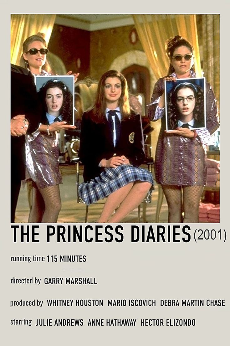 an advertisement for the princess diaries, featuring three women in dresses and one man sitting on