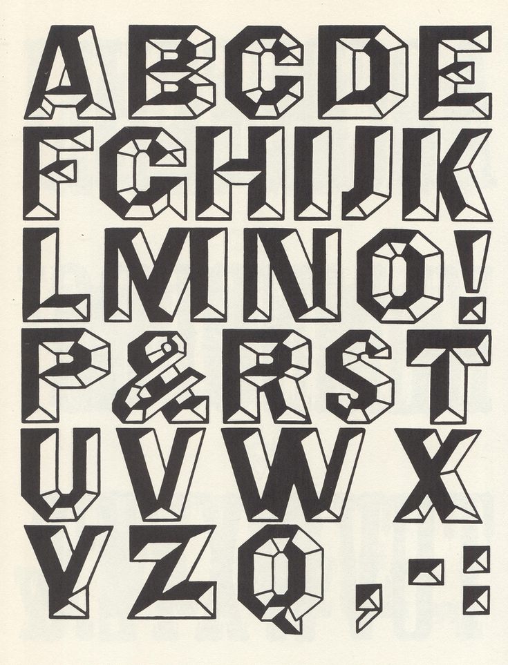 an old fashioned type of alphabet with letters and numbers in the style of origami