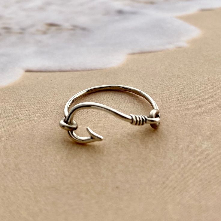 This fishhook ring is a beauty. Details:  Fishhook is STERLING SILVER. Band is Nickel Silver Choose from Sizes 7 to 12. Thanks for supporting handmade artists! Fish Hook Ring, Fish Rings, Fishing Jewelry, Fish Hook Jewelry, Finger Tats, Fish Ring, Fish Hook Bracelet, Fish Jewelry, House Items