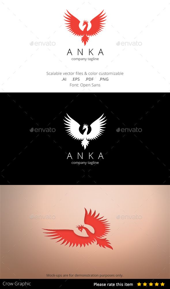 anka bird logo template - animals logo templates