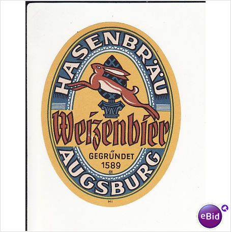 the label for hasenbrau aussburgburg beer