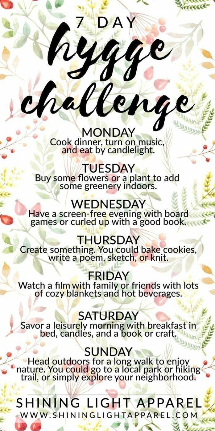 Hygge Challenge, Goal Settings, Goal Ideas, Hygge Life, Fitness Goal, Hygge Lifestyle, Fun Fitness, Vie Motivation, Self Care Activities