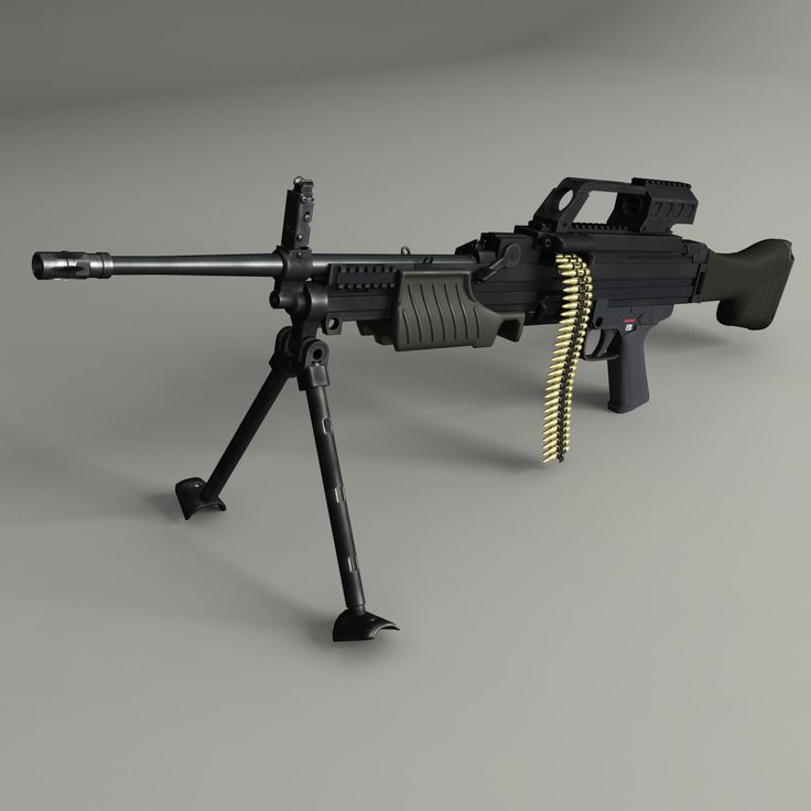 Max Heckler Koch Mg4 Machine Gun - 3D Model Electric Jet Engine, Self Defense, Defense, History, Anime, Zombies